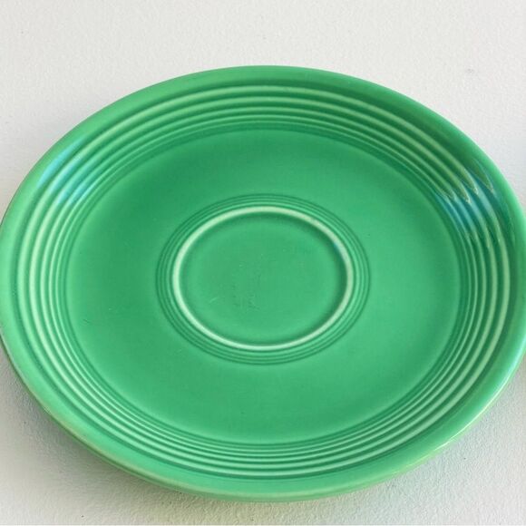 Fiestaware Lot of 2 Vintage Light Green and Cobalt Saucer Plates - Picture 3 of 4